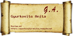 Gyurkovits Anita névjegykártya